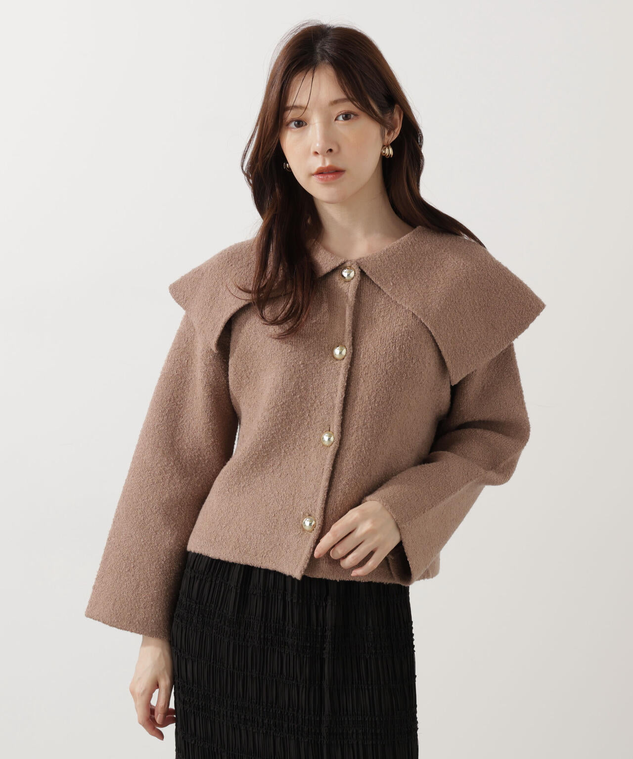 ビッグカラーカーディガン