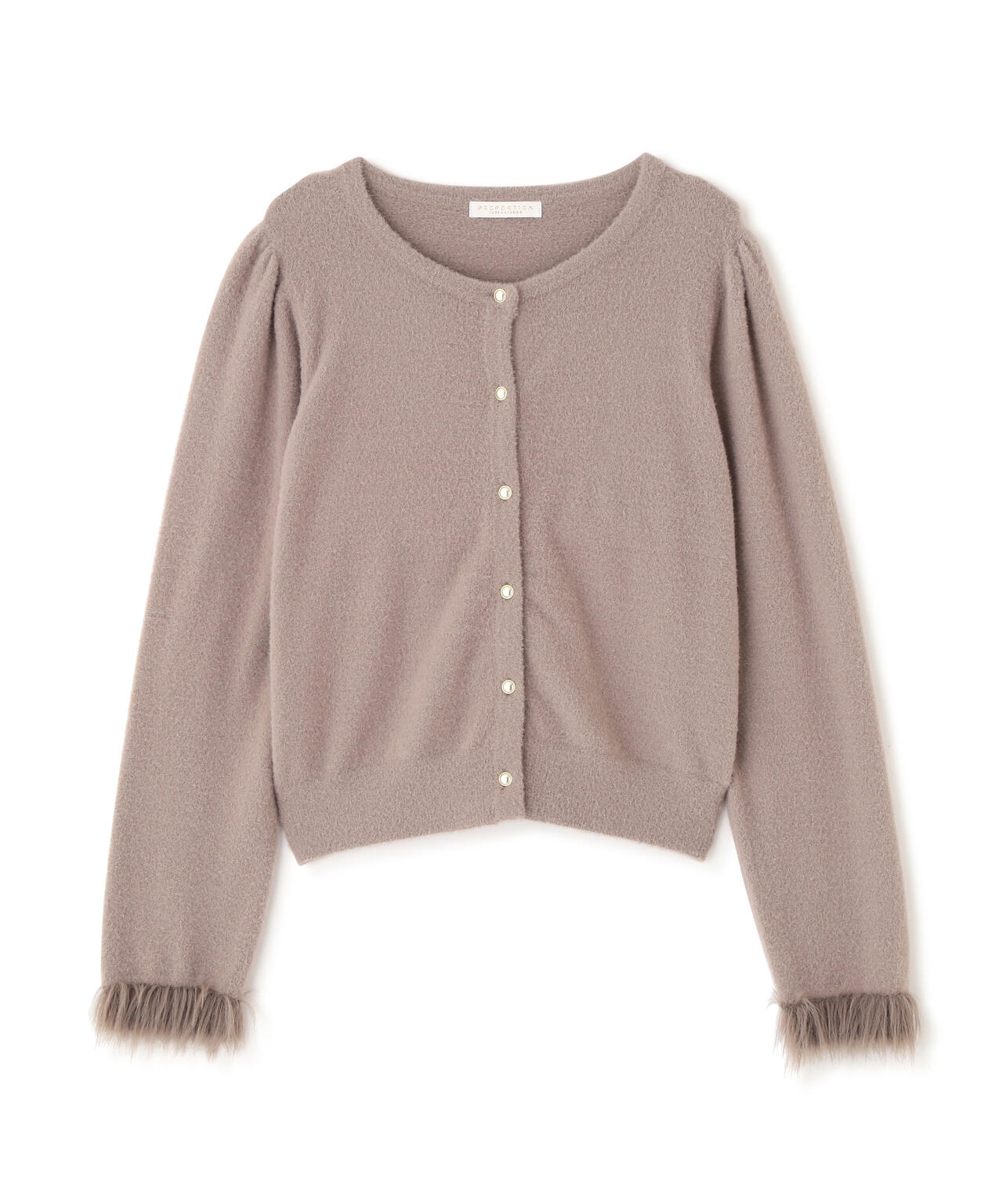 GFL ウエストウェア　デットストック 部分フェザースリーブニットカーディガン | PROPORTION BODY