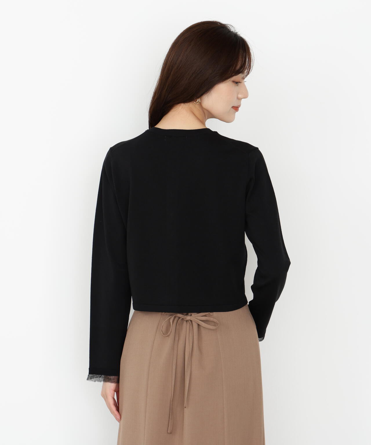 ＜ハンドウォッシャブル＞ゴールド釦カーディガン