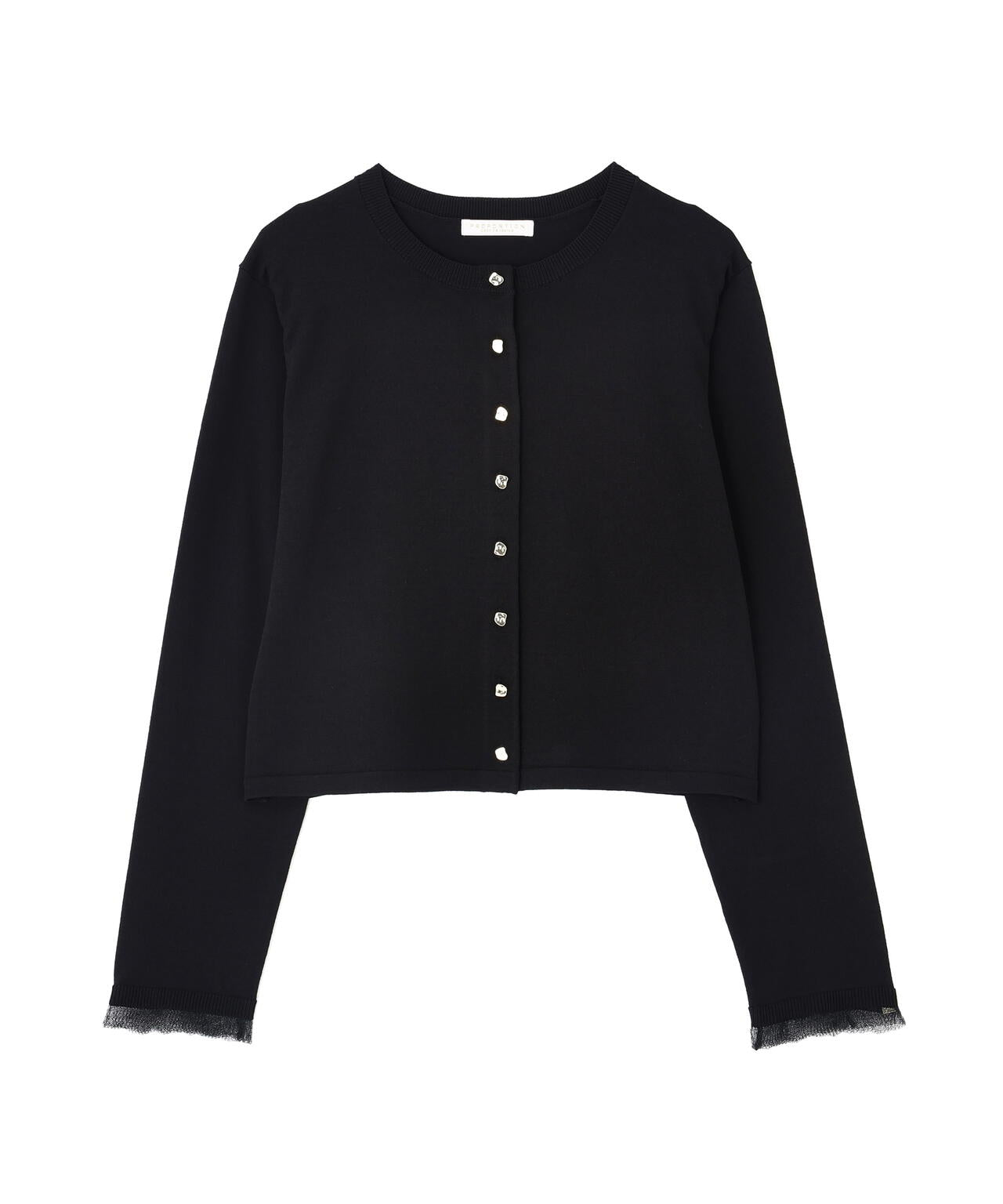 ＜ハンドウォッシャブル＞ゴールド釦カーディガン