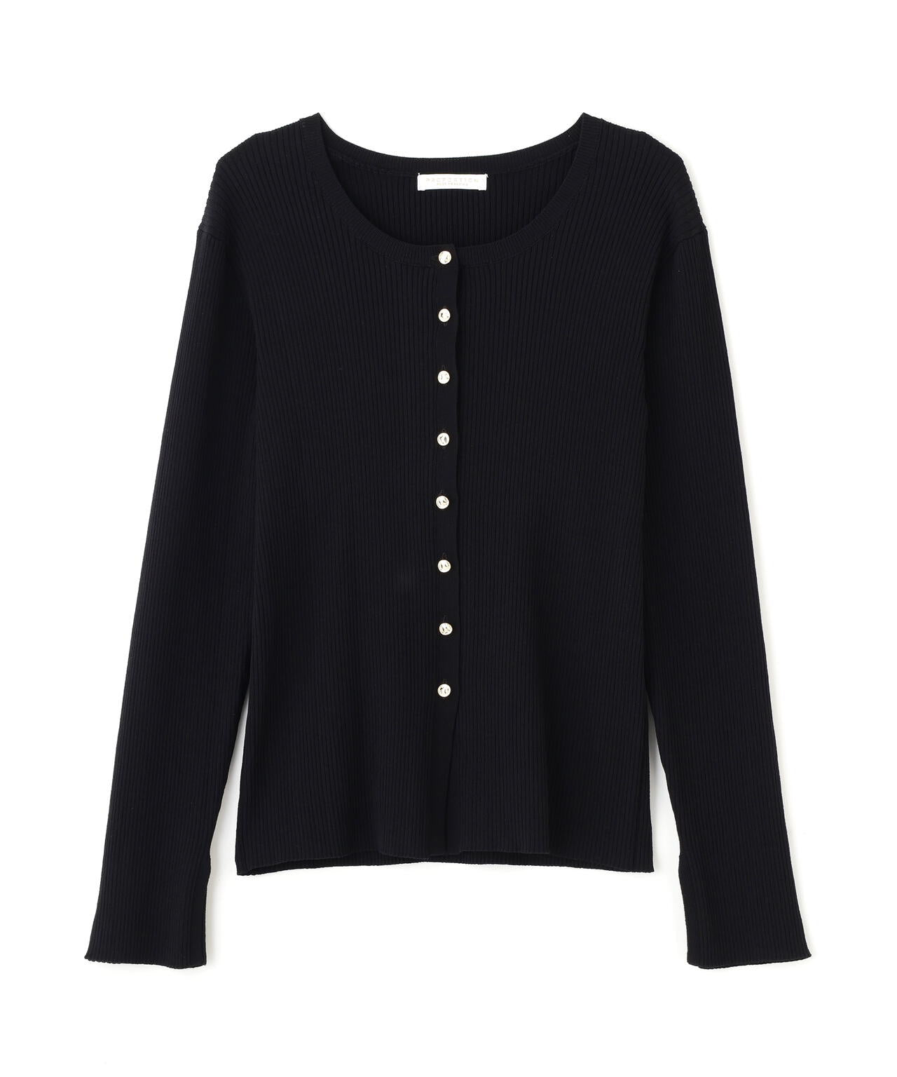 フロント釦カーディガン