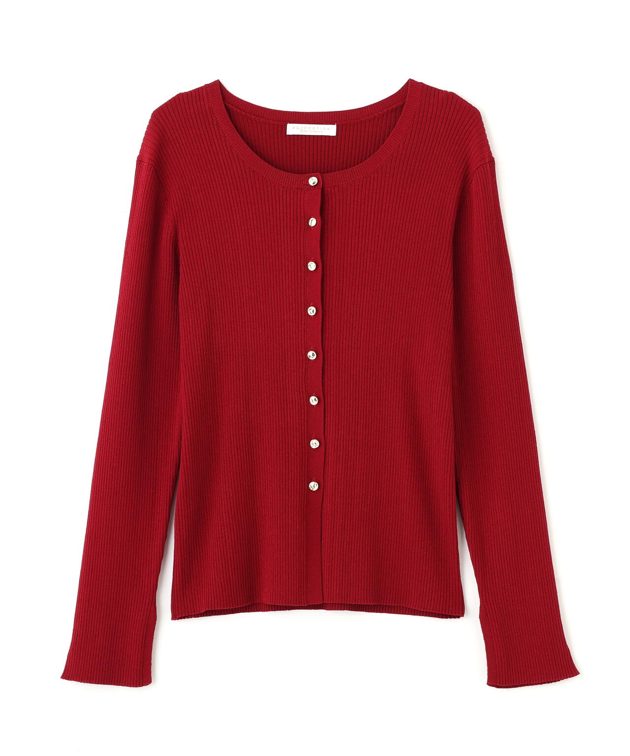 フロント釦カーディガン