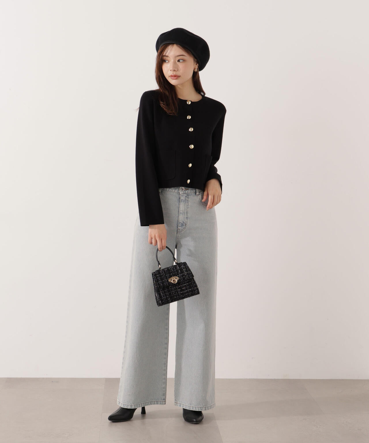 【青島心さん着用】＜ハンドウォッシャブル＞シルク混ニットカーディガン