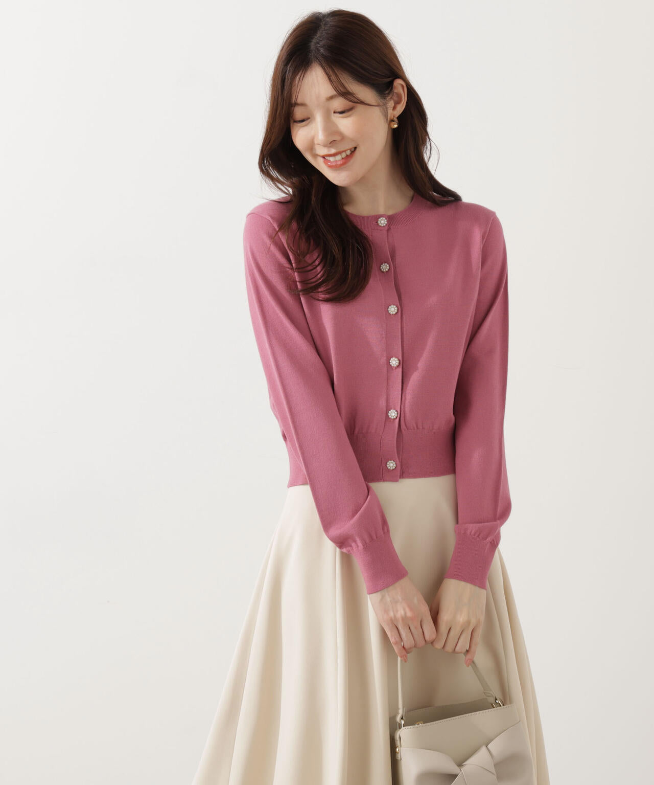 ウォッシャブル＞キラ釦カーディガン | PROPORTION BODY DRESSING