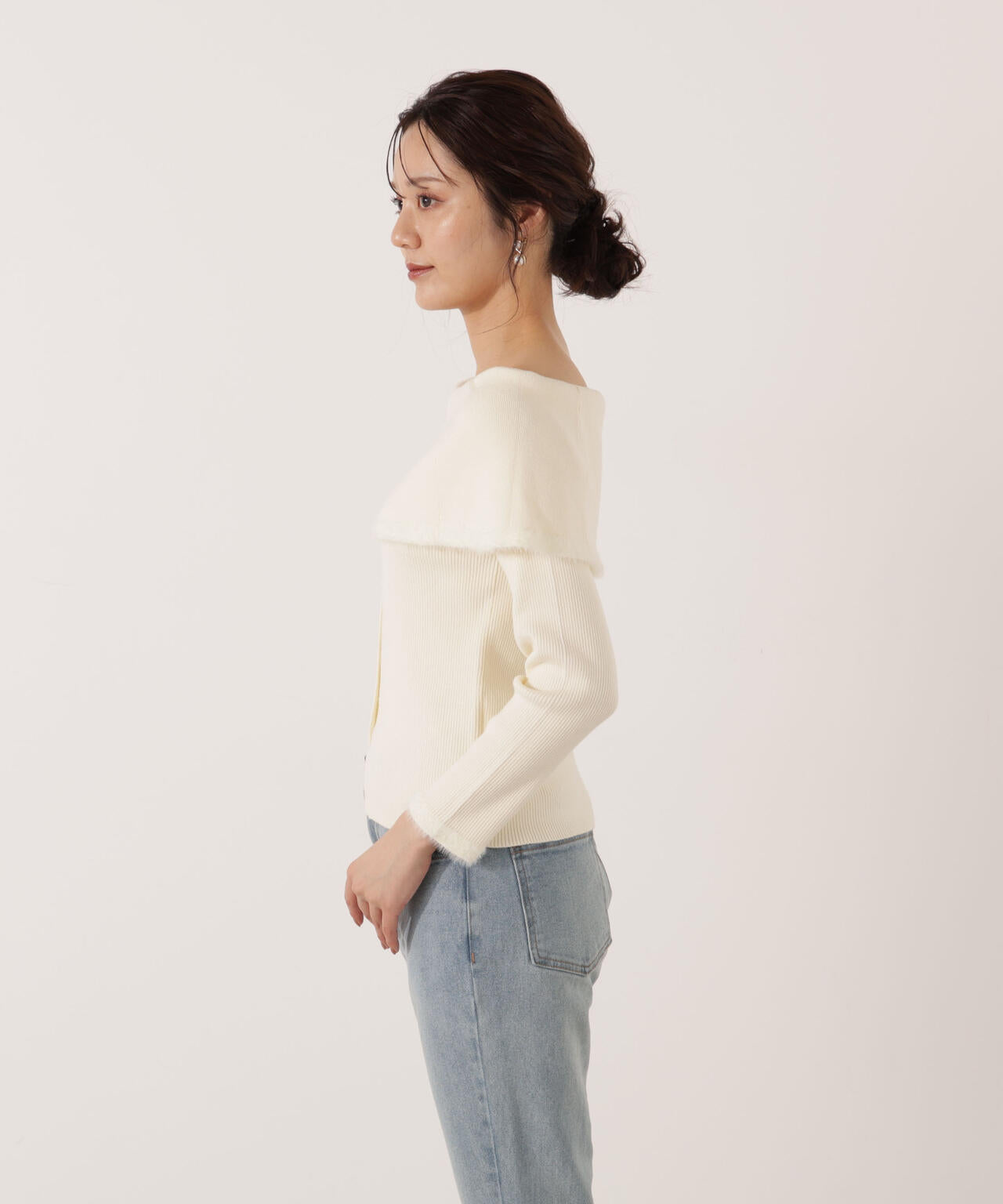 【美品】BRIEFING WHTE ポロ　Ｍ BRIEFING ポロシャツ M ホワイト/ネイビー