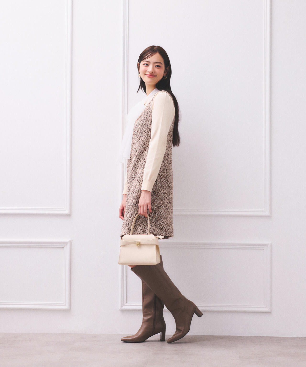 青島心さん着用】《EDIT COLOGNE》ボウタイ付きニット | PROPORTION