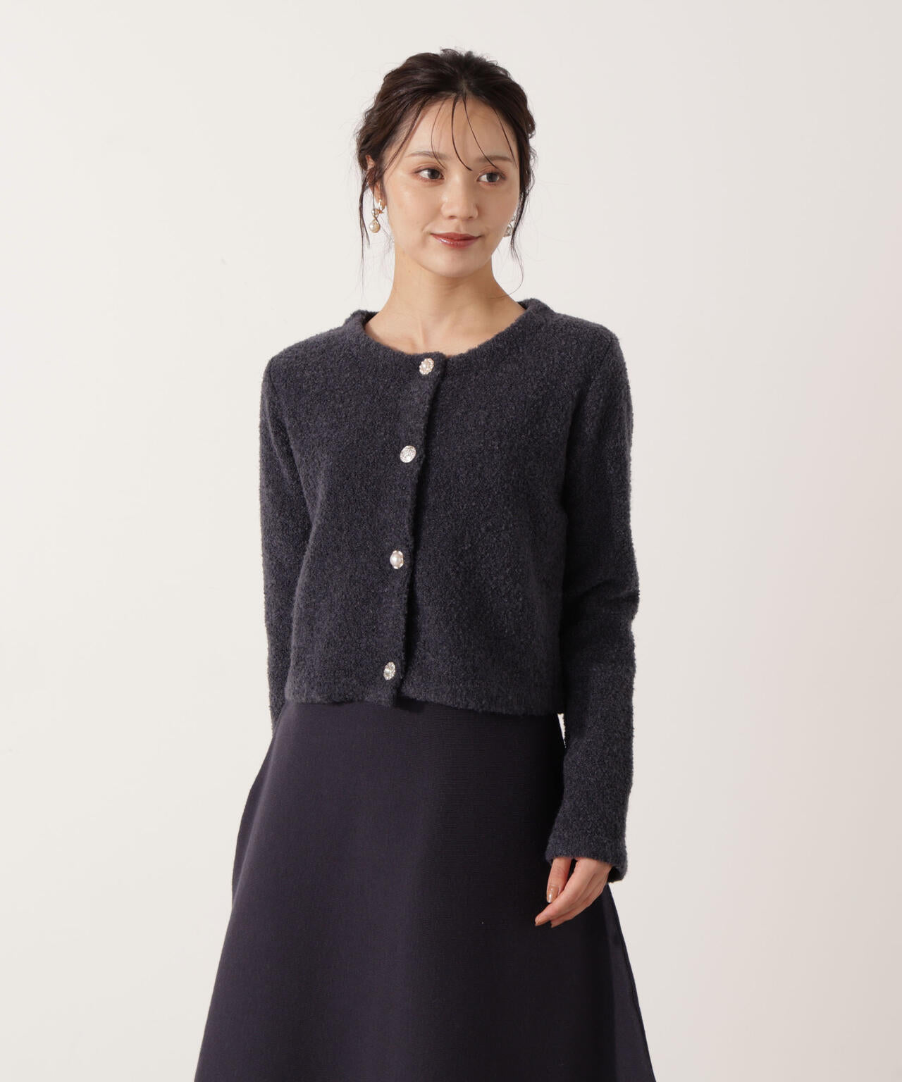 《EDIT COLOGNE》ブークレカーディガン