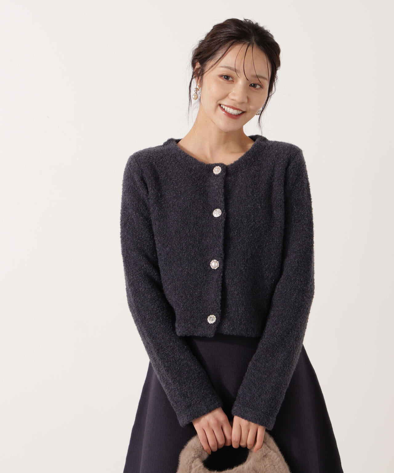 《EDIT COLOGNE》ブークレカーディガン