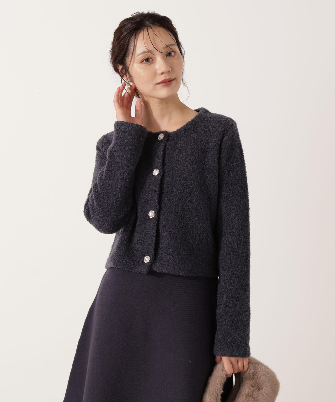 《EDIT COLOGNE》ブークレカーディガン