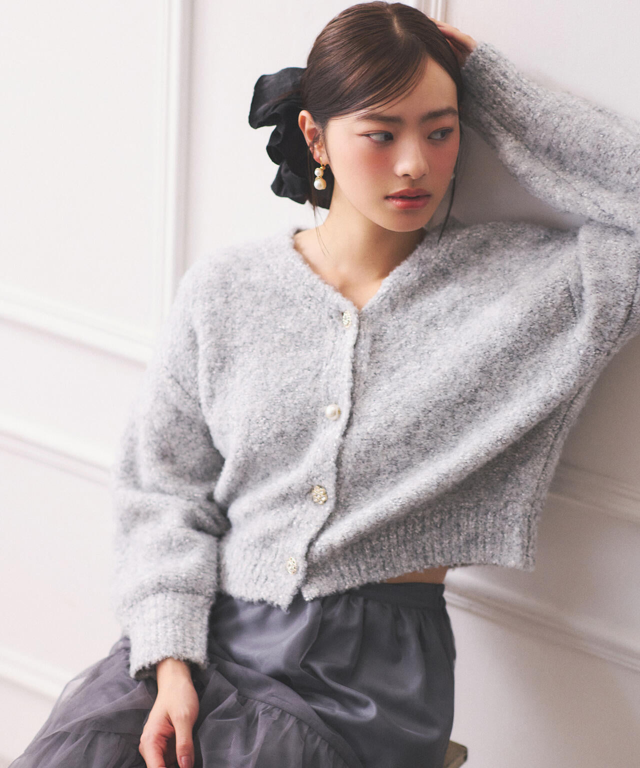 EDIT COLOGNE》ファンシーヤーンビジューカディガン | PROPORTION BODY