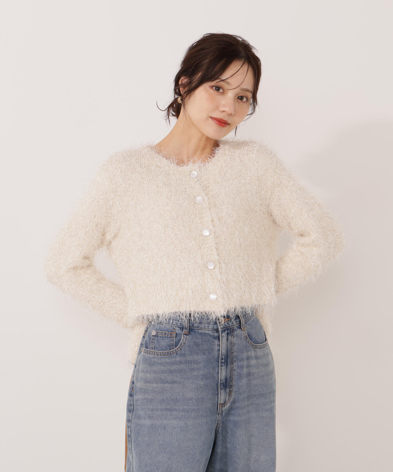 《EDIT COLOGNE》きらふわカーディガン【official site・名古屋パルコ限定】