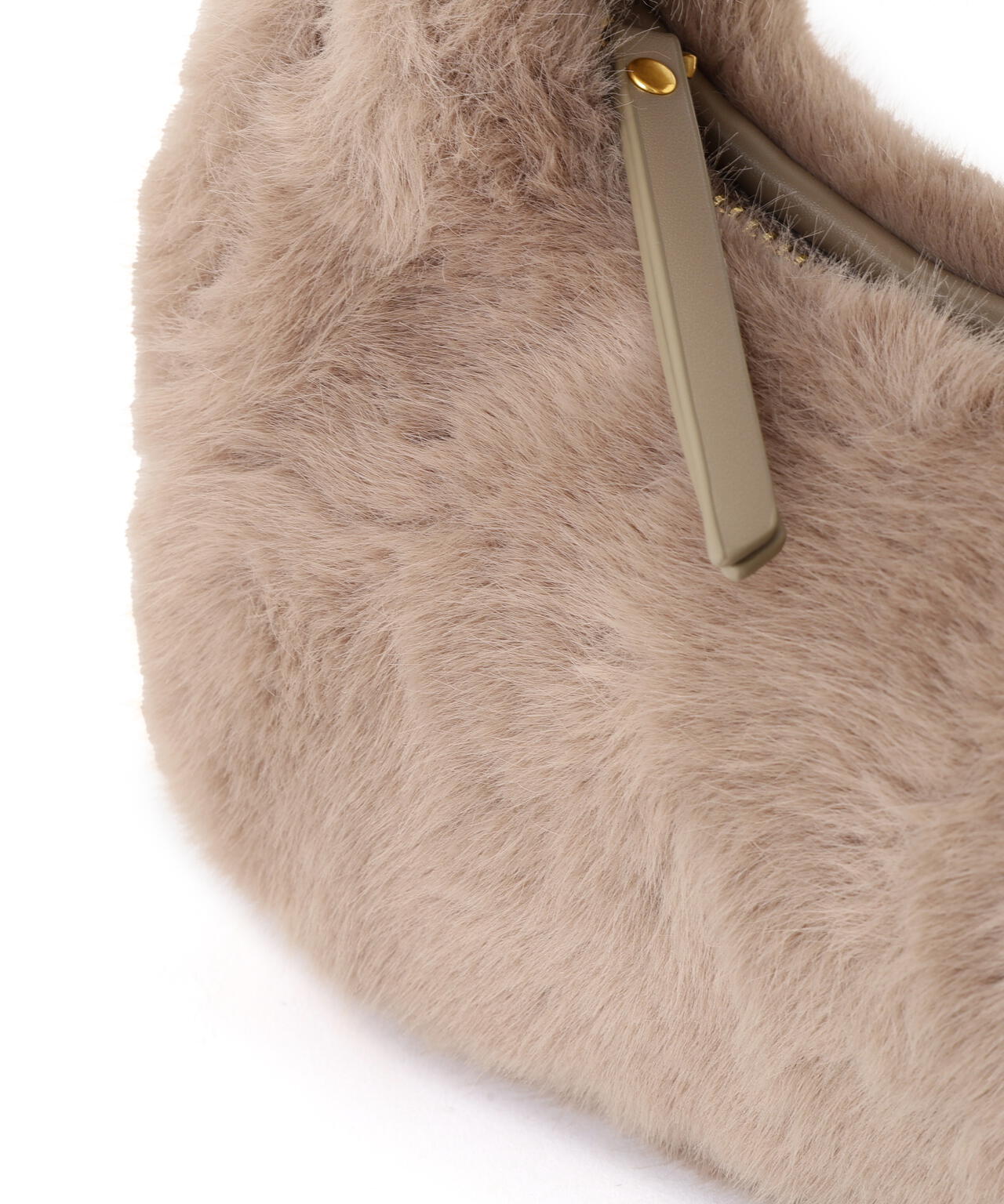 フェイクファーハンドルミニバッグ