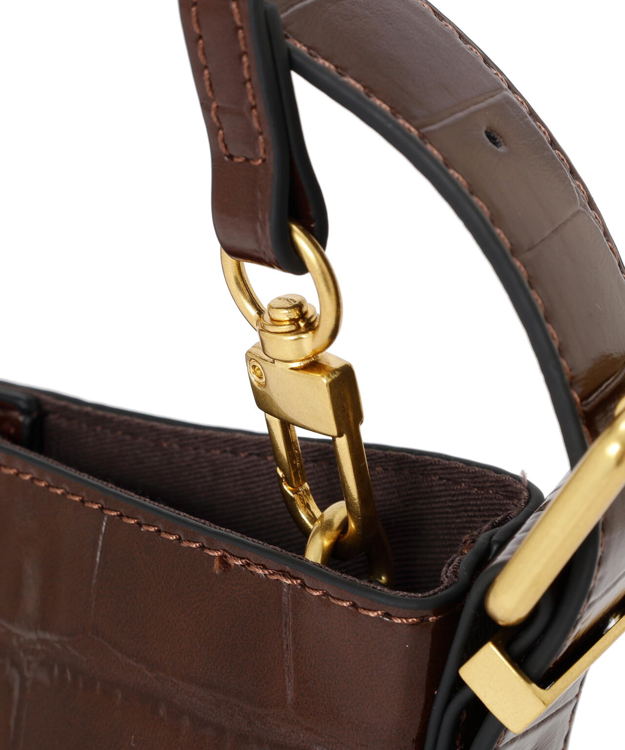 クロコ型押しミニバッグ