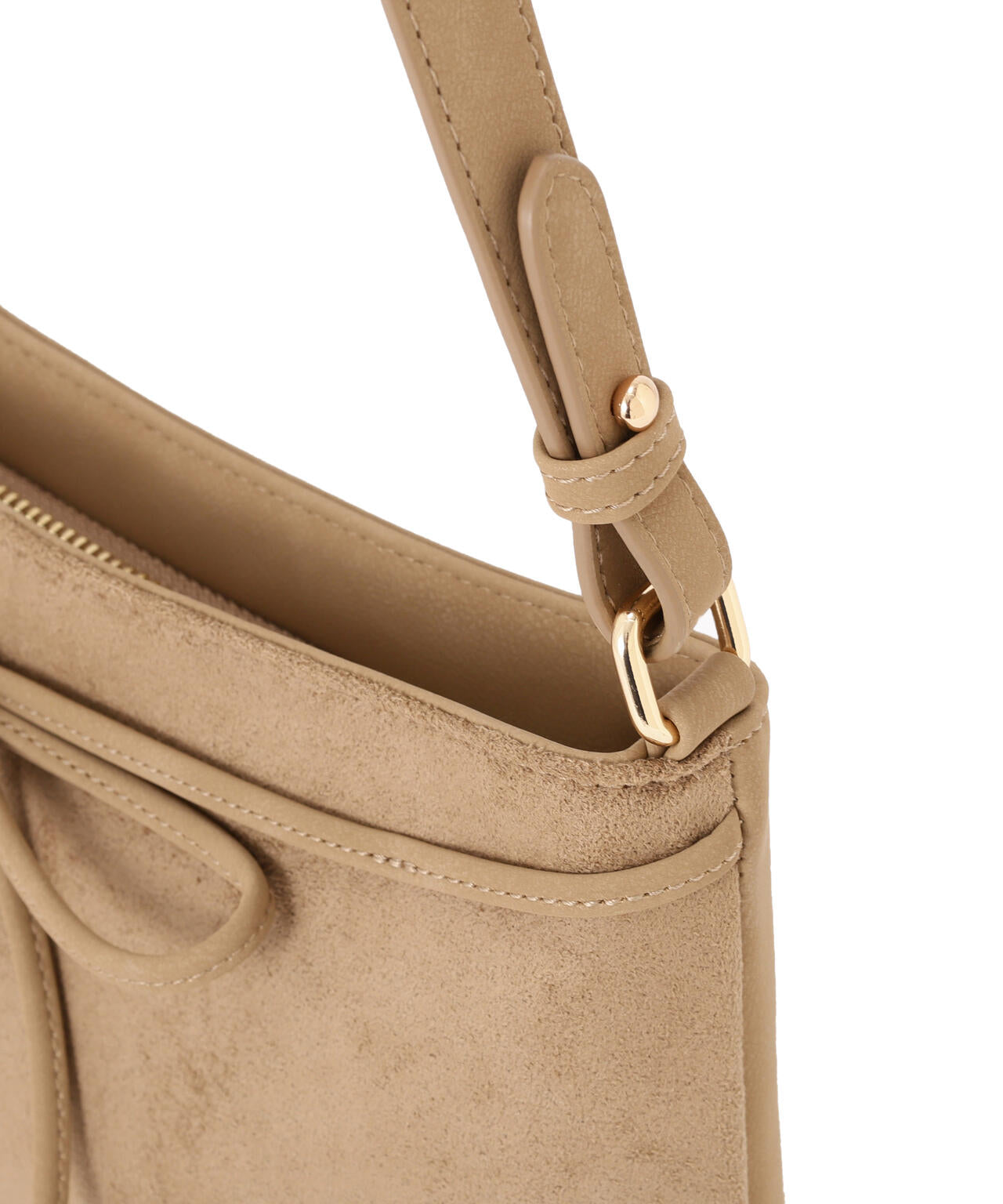 フェイクスエードリボンショルダーバッグ