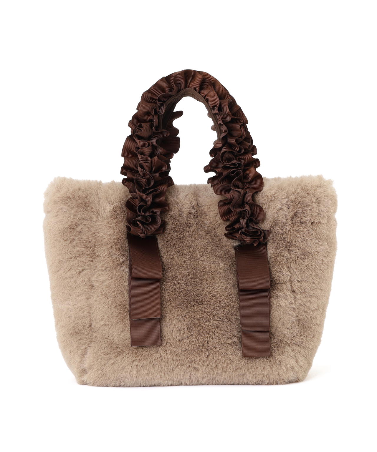 さ*ー様 コヤンイサムチョン ハンドメイド ファーフリルトートバッグ