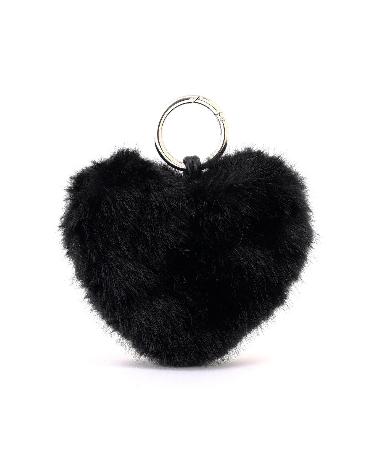 フェイクファーハートチャーム