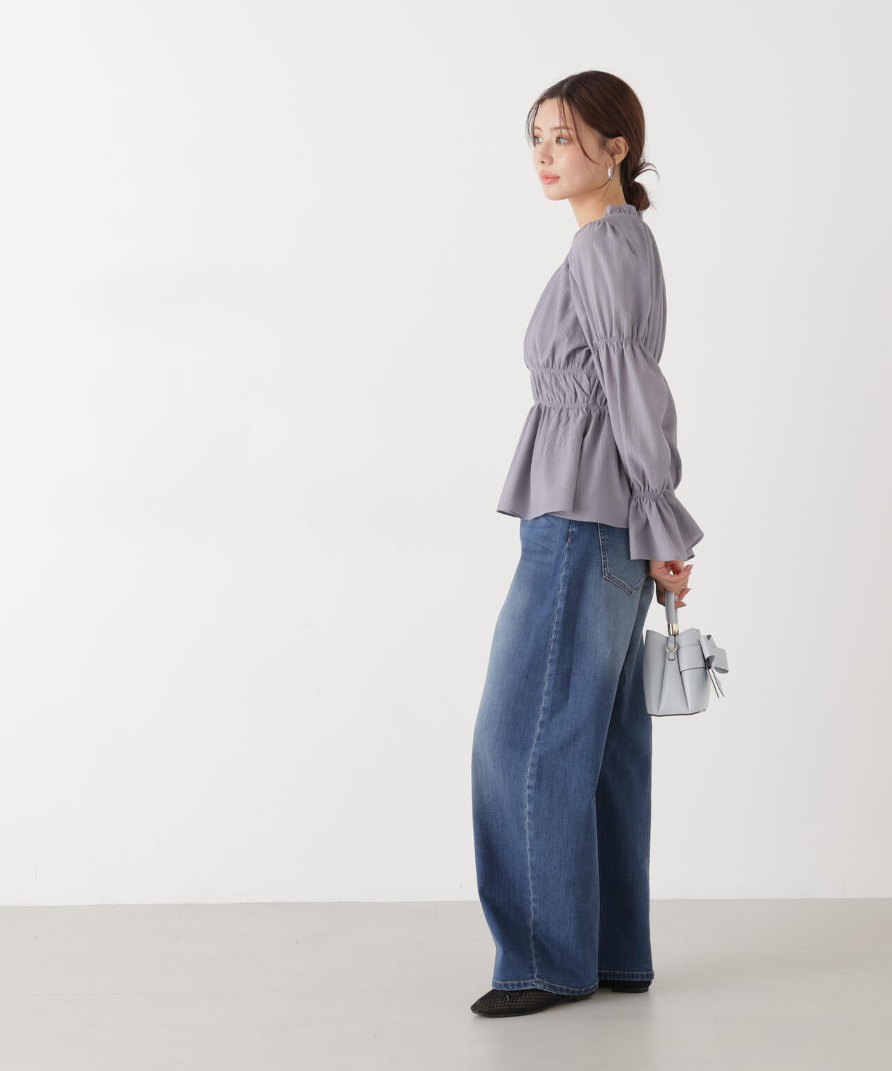 PROPORTION BODY DRESSING【今季新品】シャーリングブラウス プロポーションボディドレッシング PROPORTION BODY DRESSING シアー