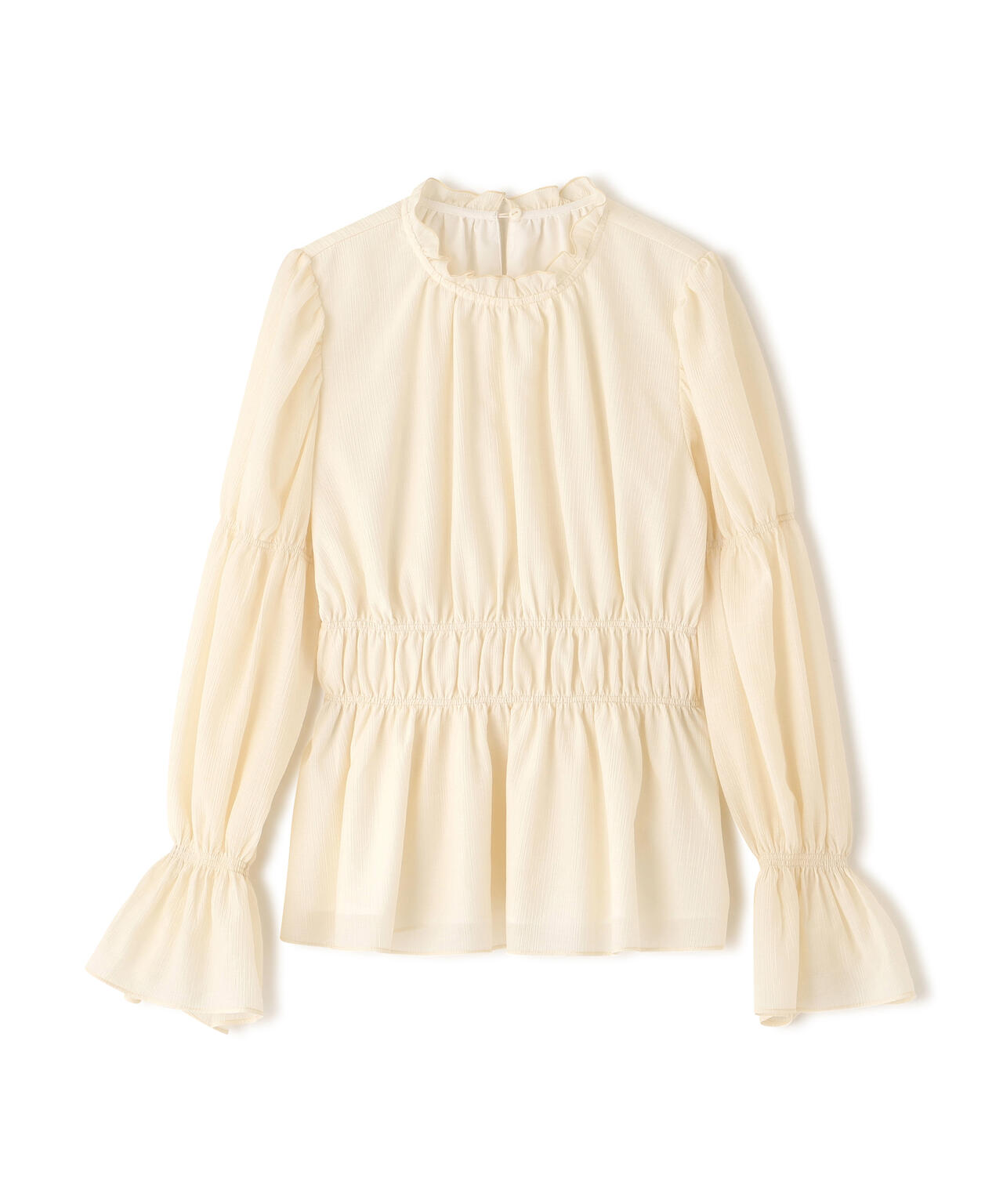 ウエストシャーリングブラウス