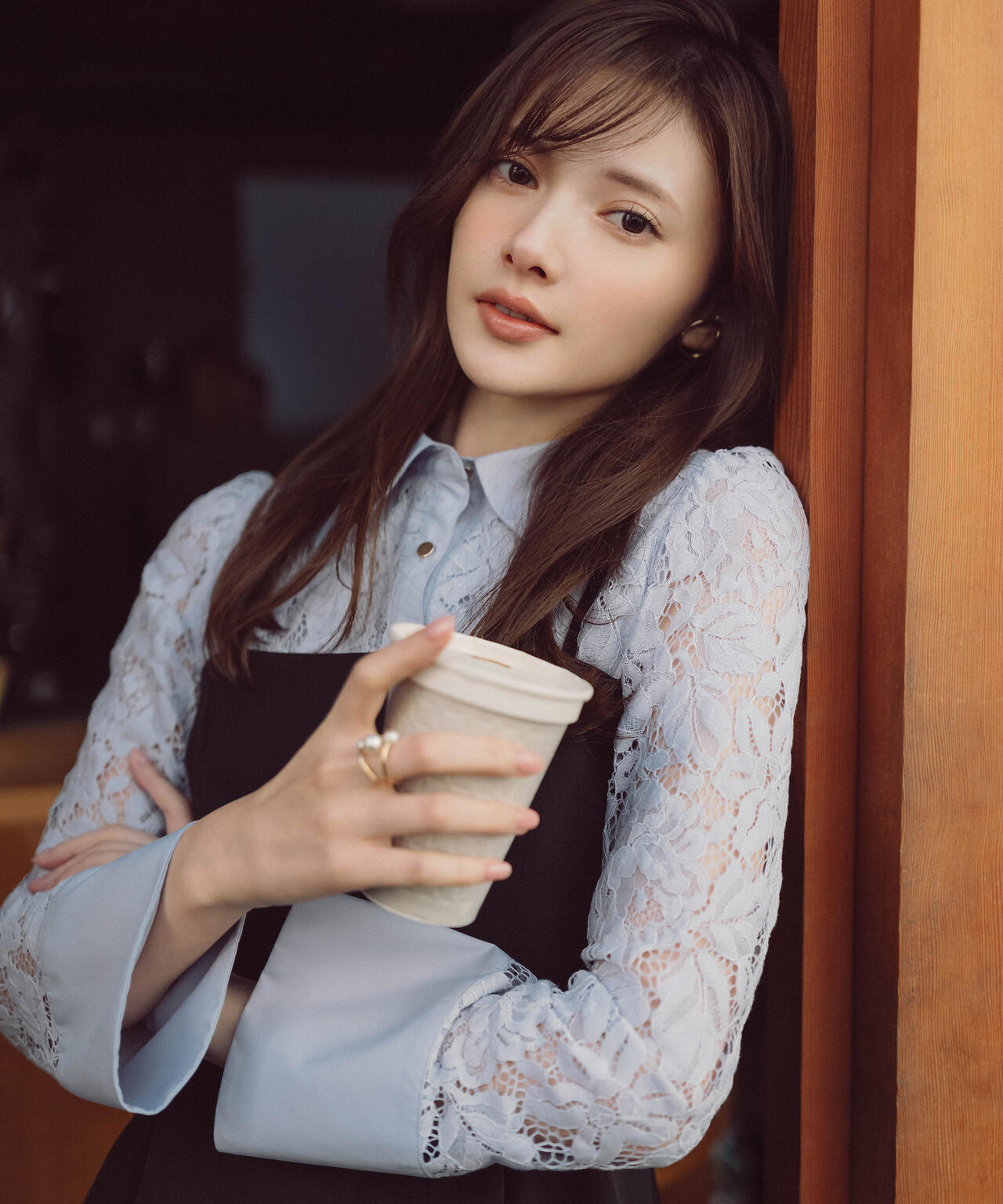 ウォッシャブル＞ビッグ衿レースブラウス | PROPORTION BODY DRESSING