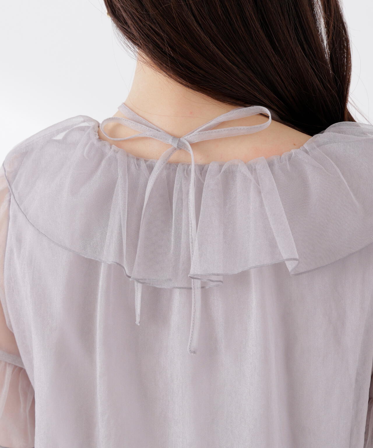 チュールラッフルブラウス【WEB・一部店舗限定】