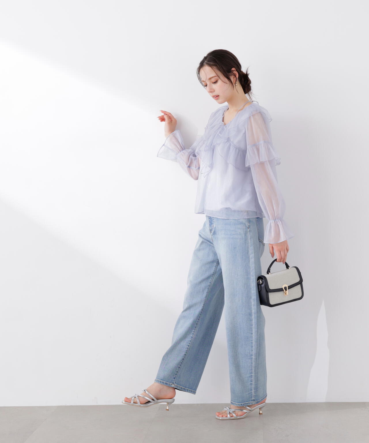 チュールラッフルブラウス【WEB・一部店舗限定】