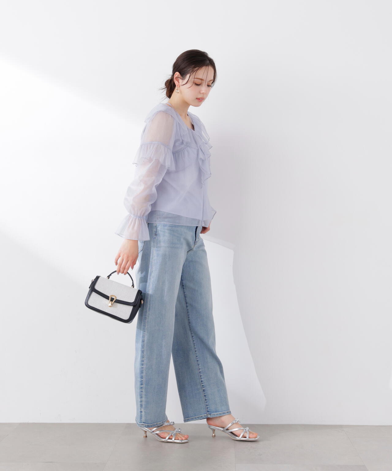 チュールラッフルブラウス【WEB・一部店舗限定】