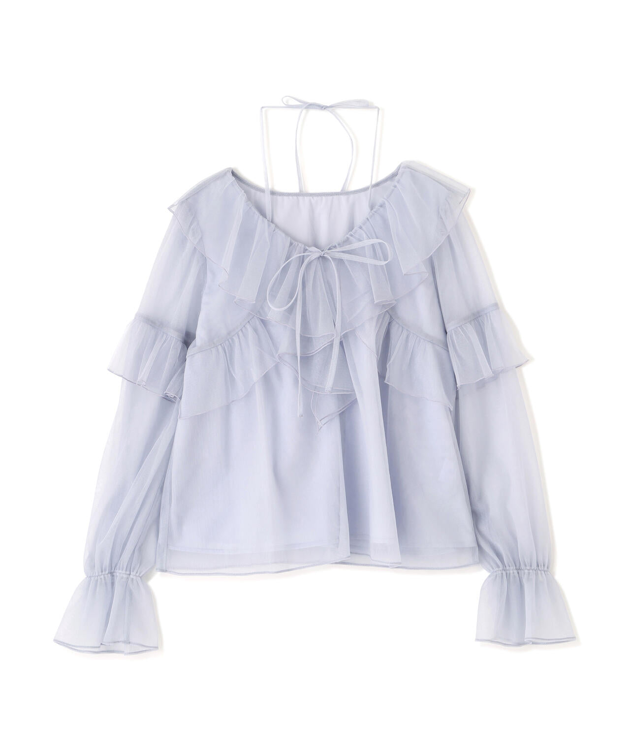 チュールラッフルブラウス【WEB・一部店舗限定】