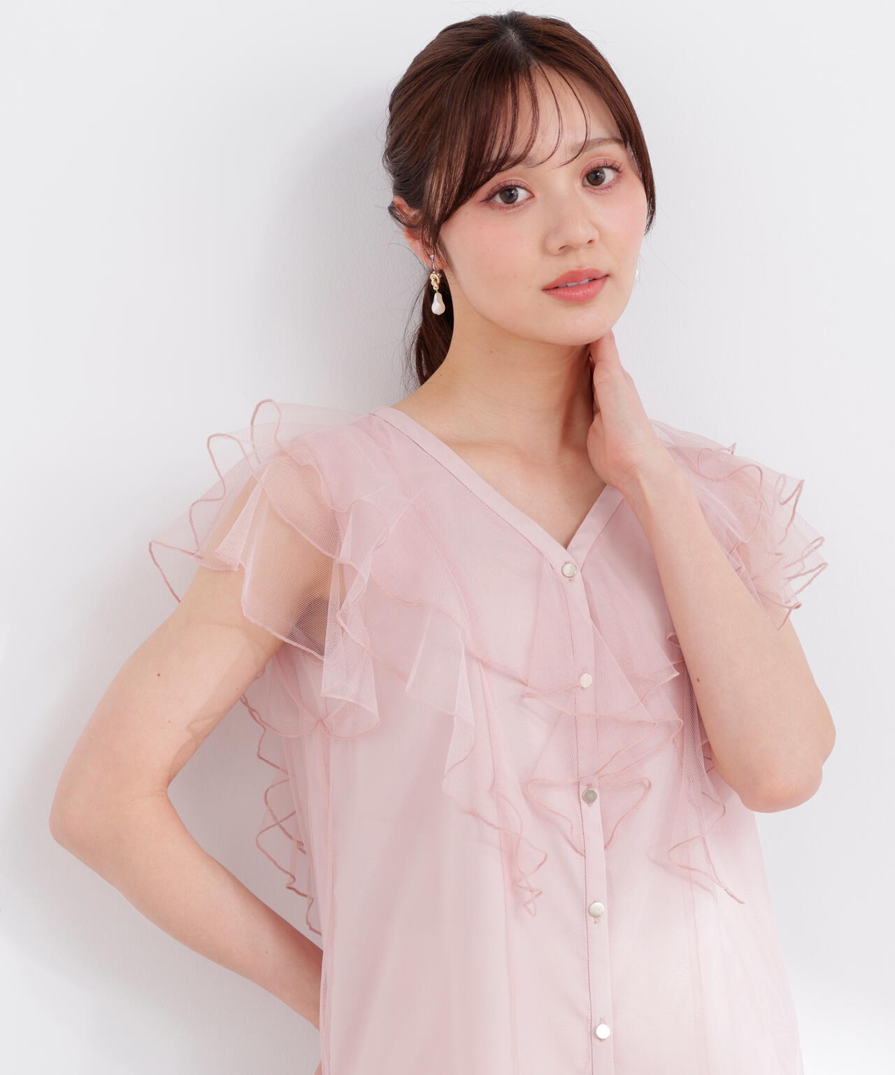 チュールラッフルブラウス | PROPORTION BODY DRESSING