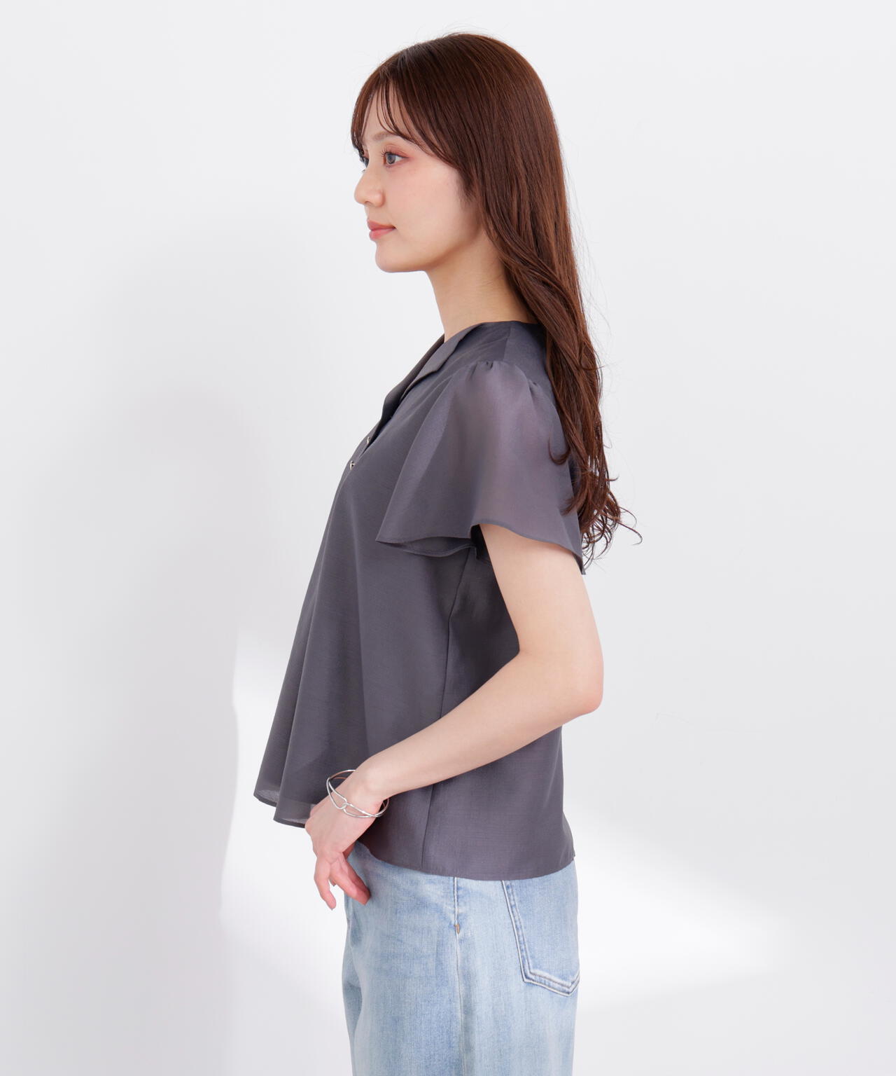 フレアスリーブ開襟ブラウス | PROPORTION BODY DRESSING