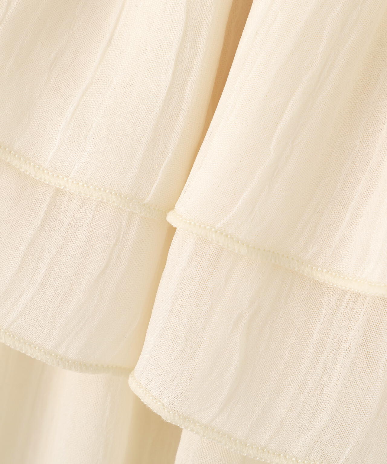 ＜ウォッシャブル＞《EDIT COLOGNE》オフショルシアーシャーリングブラウス【WEB・一部店舗限定】