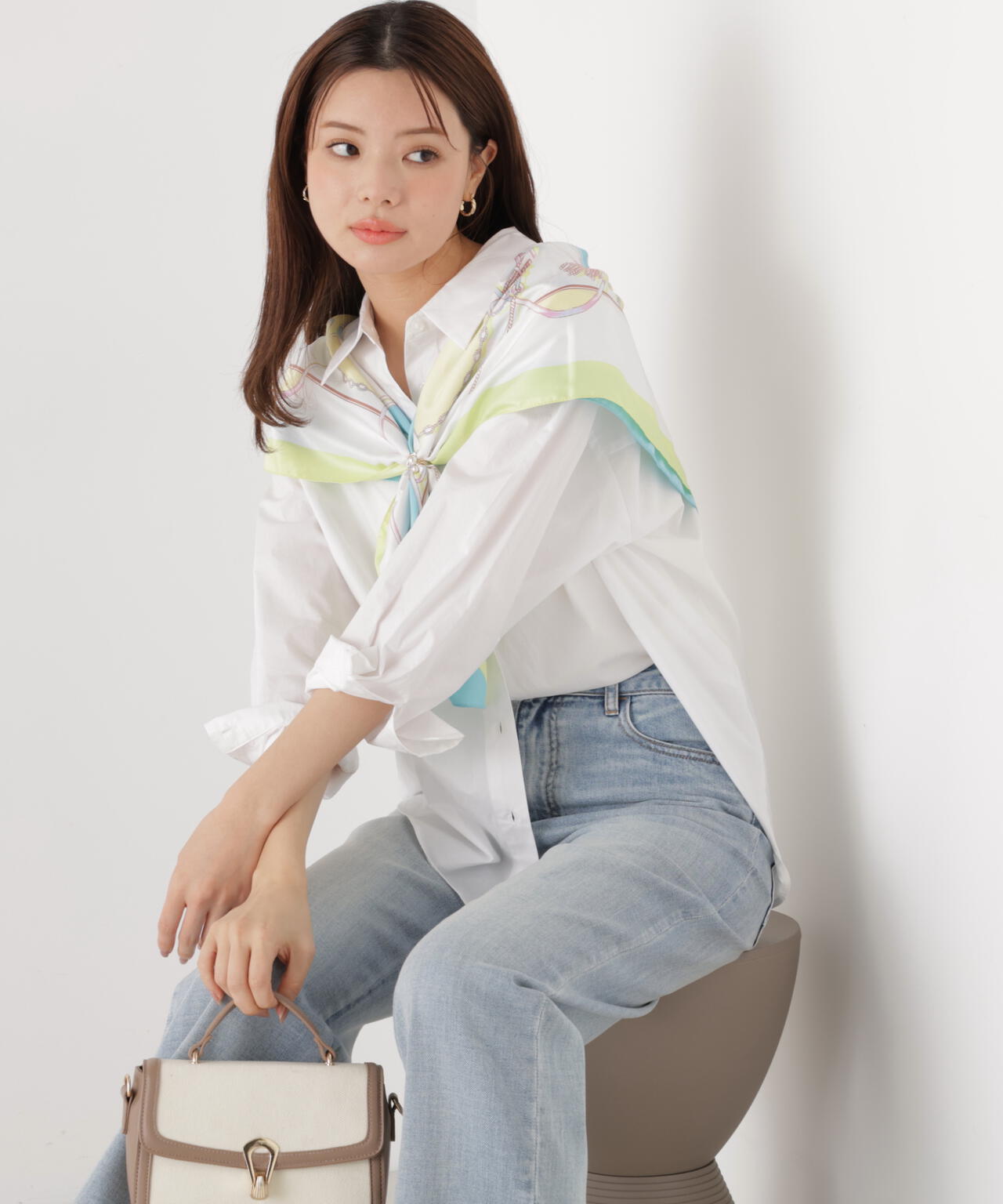 ＜ウォッシャブル＞〈a/mie〉オーバーシャツ