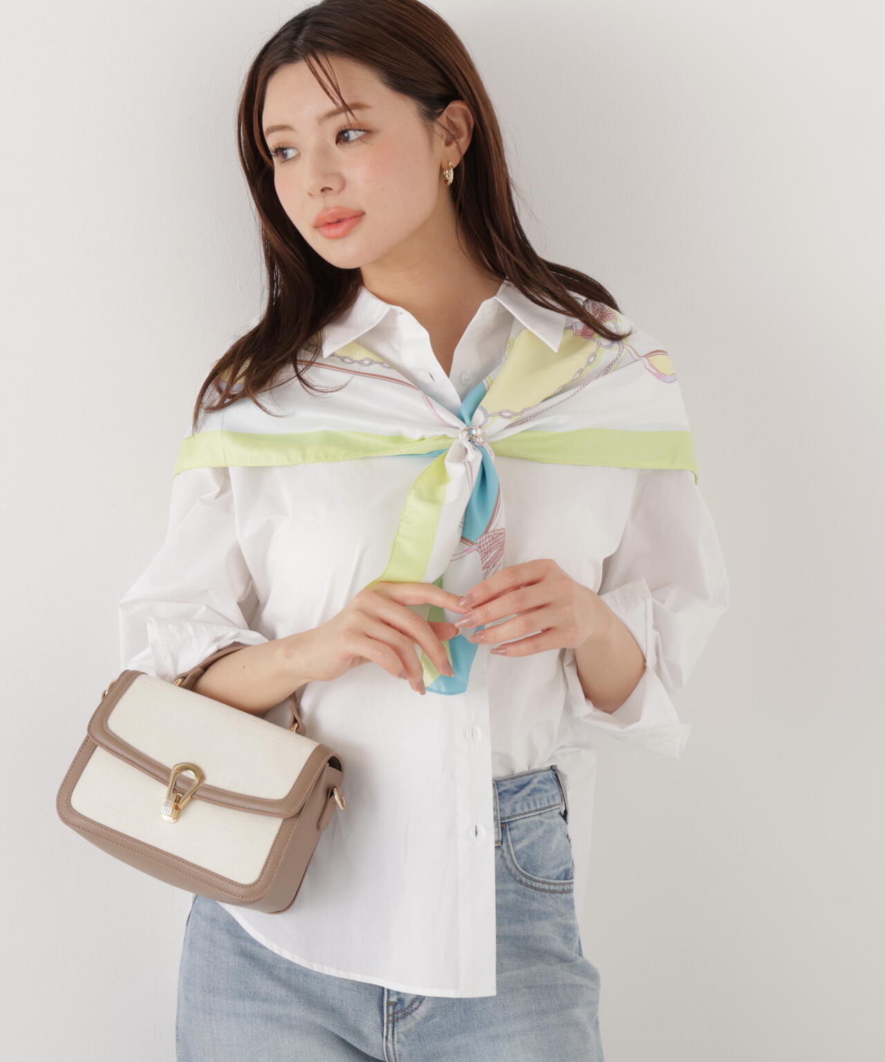 ＜ウォッシャブル＞〈a/mie〉オーバーシャツ