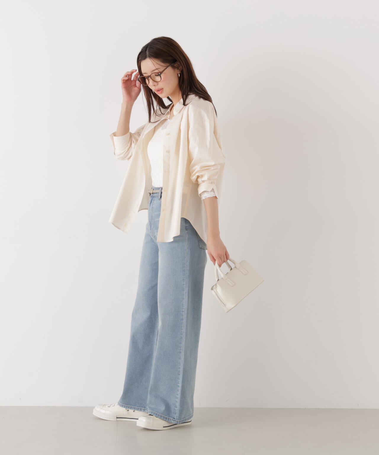 ＜ウォッシャブル＞〈a/mie〉オーバーシャツ