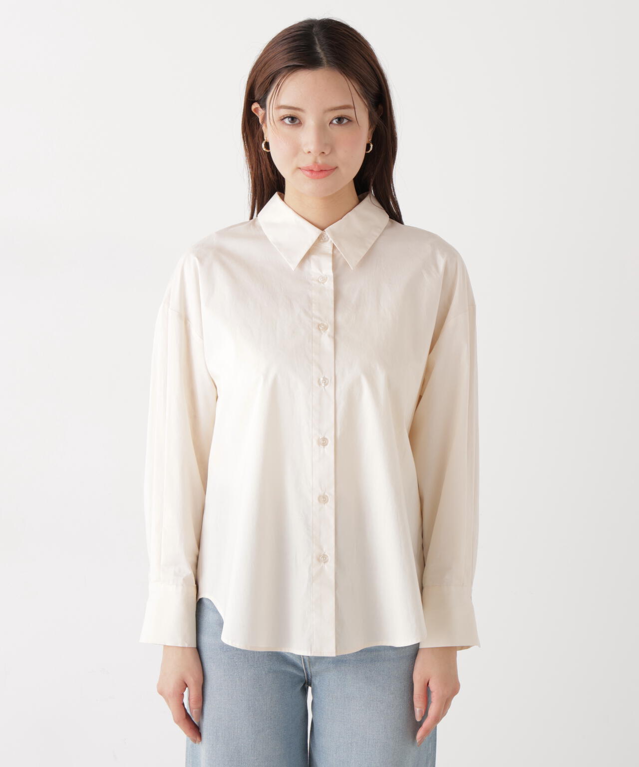 ＜ウォッシャブル＞〈a/mie〉オーバーシャツ