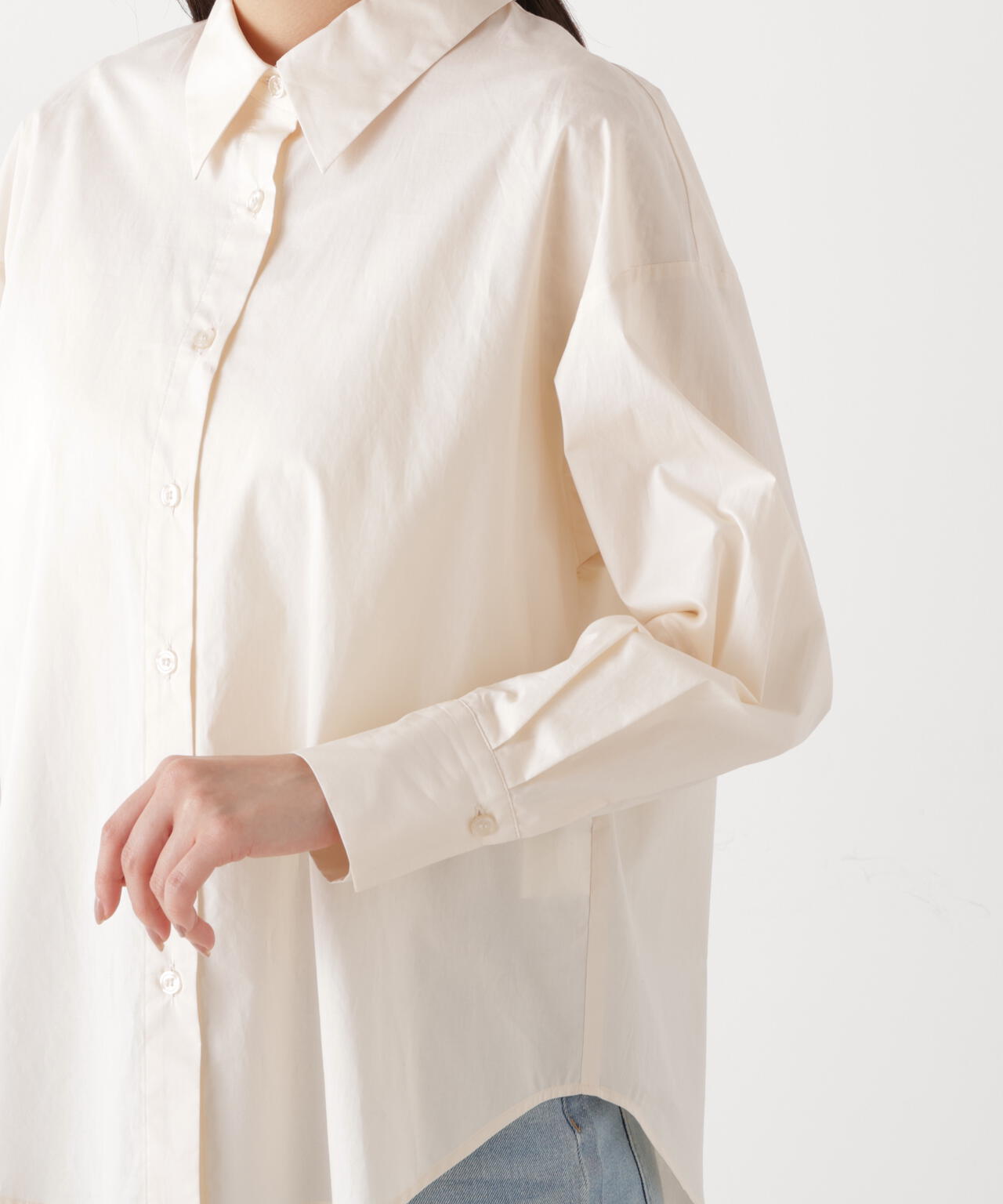 ＜ウォッシャブル＞〈a/mie〉オーバーシャツ