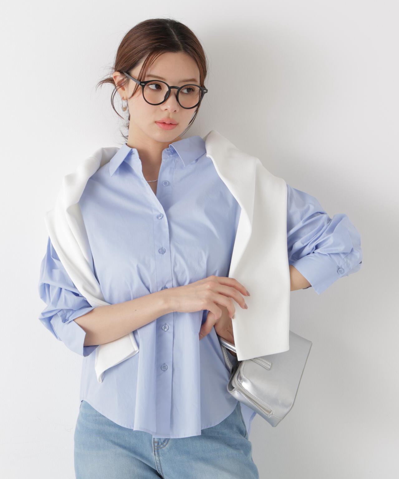 ＜ウォッシャブル＞〈a/mie〉オーバーシャツ