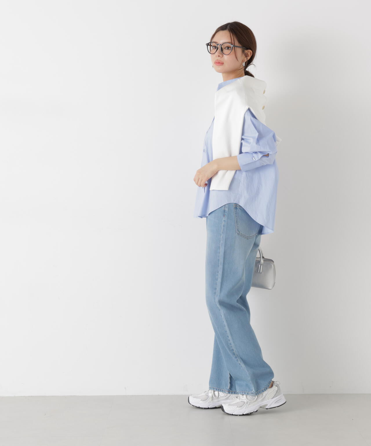 ＜ウォッシャブル＞〈a/mie〉オーバーシャツ