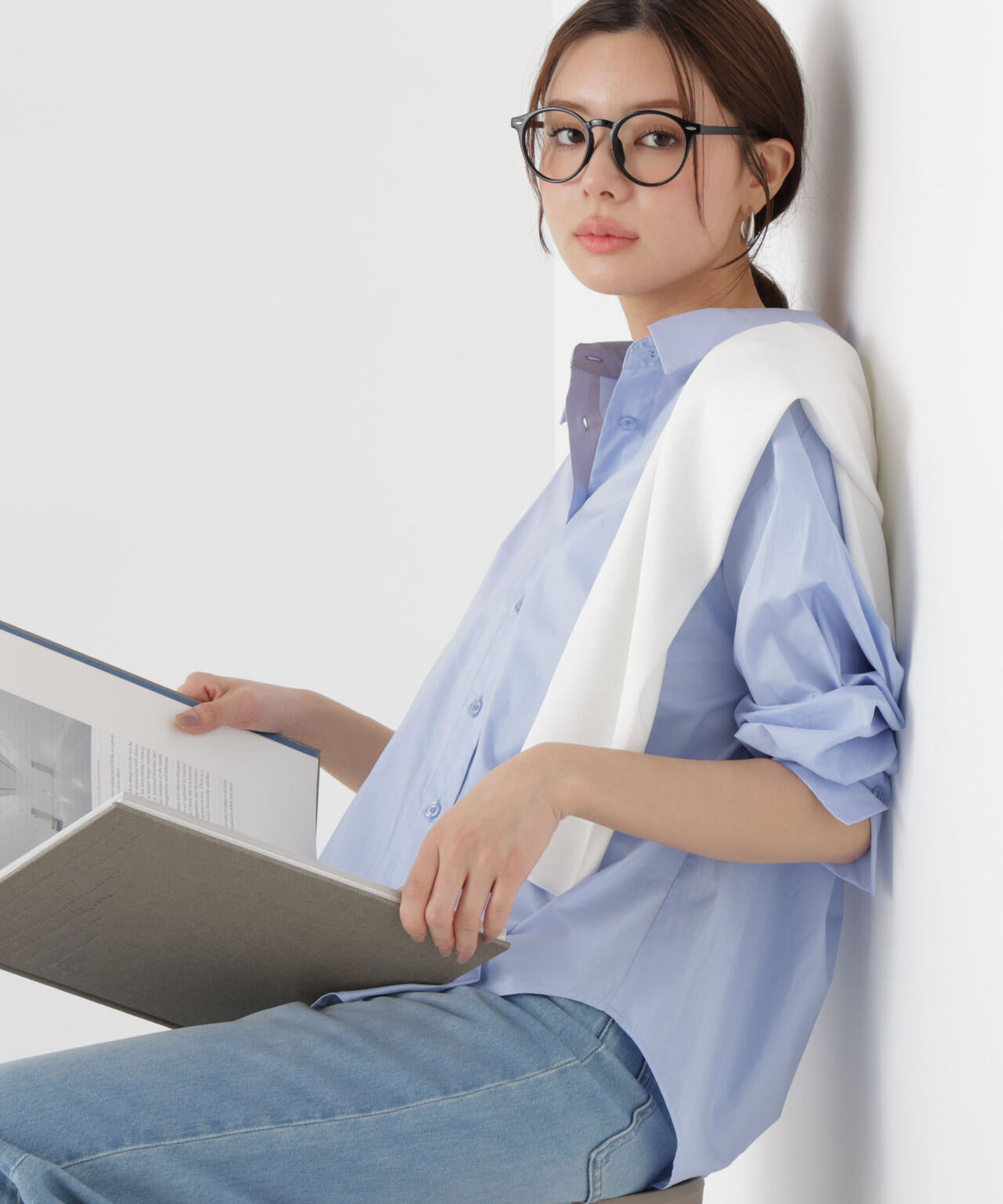 ＜ウォッシャブル＞〈a/mie〉オーバーシャツ