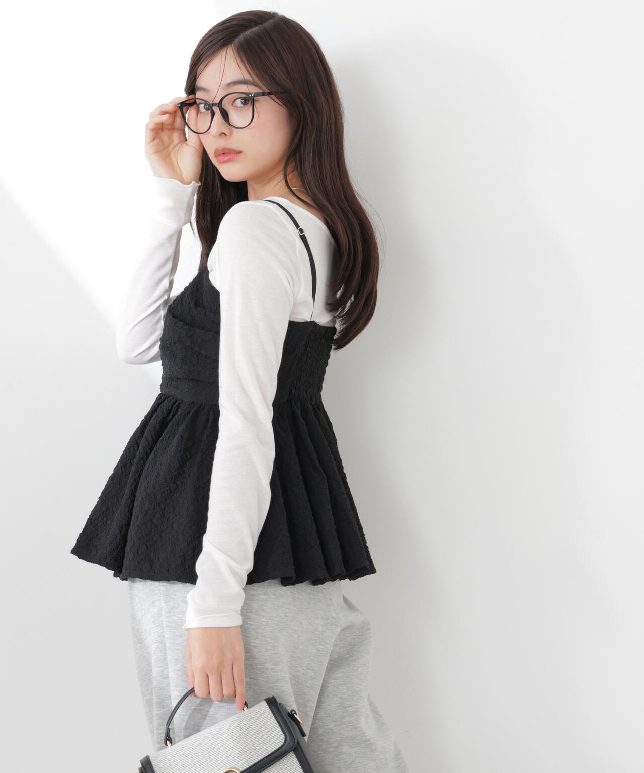 〈a/mie〉膨れジャガードビスチェ