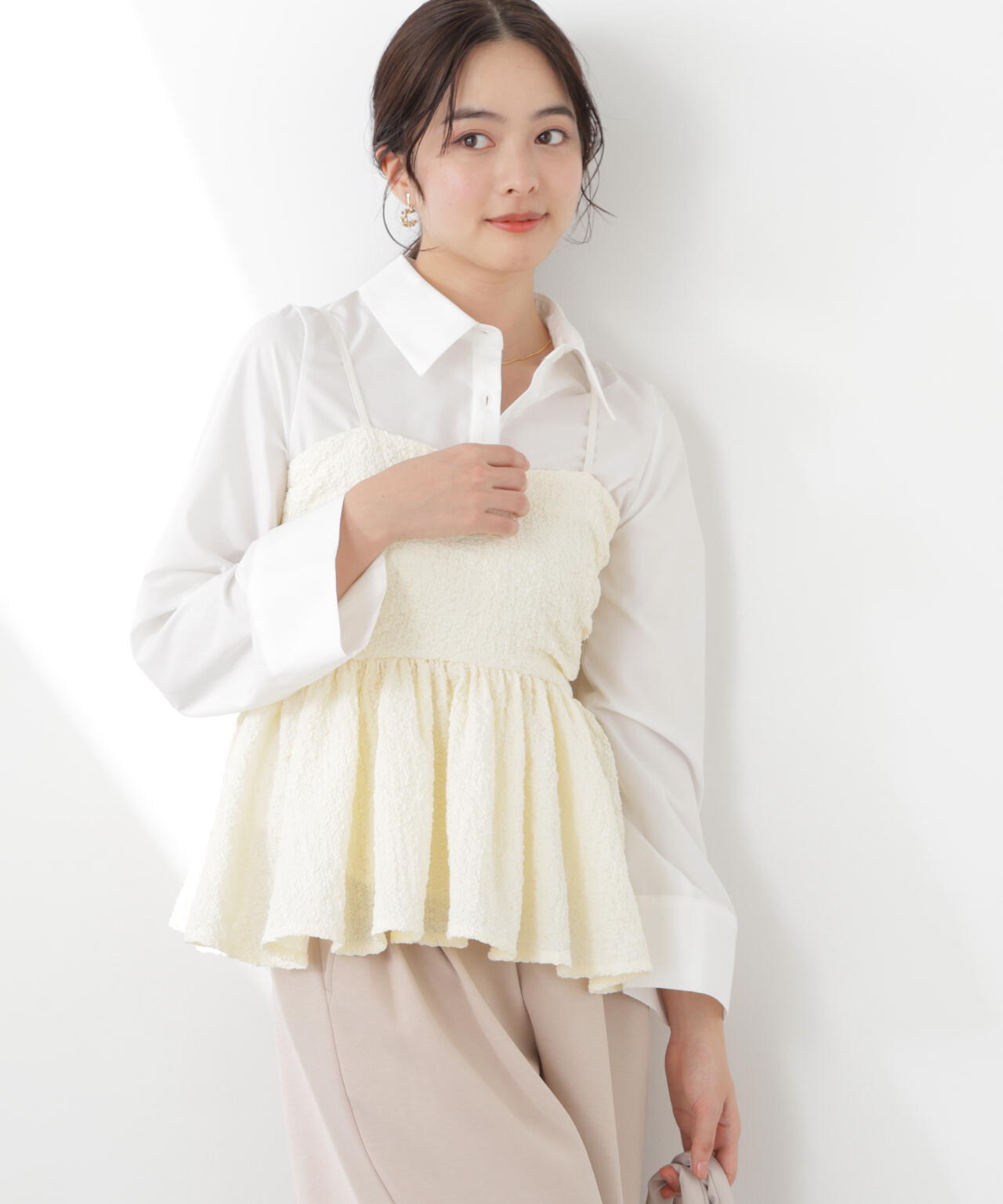 〈a/mie〉膨れジャガードビスチェ