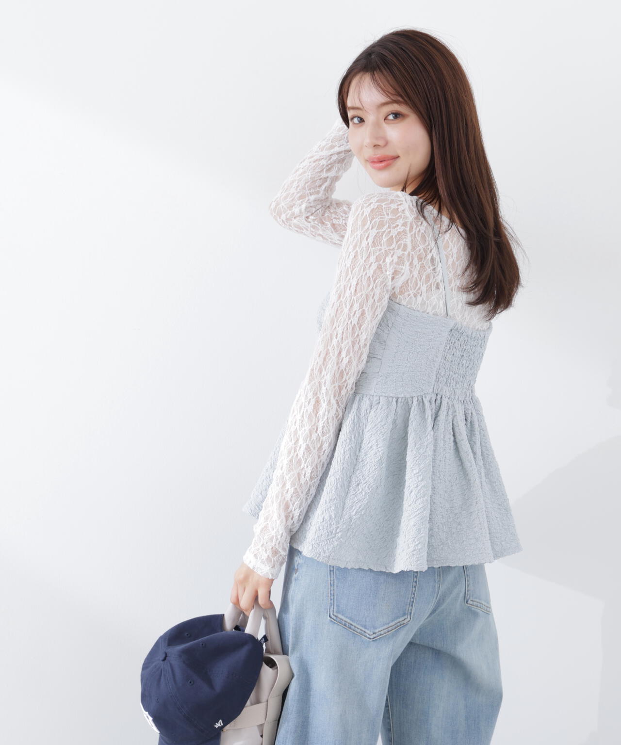 〈a/mie〉膨れジャガードビスチェ