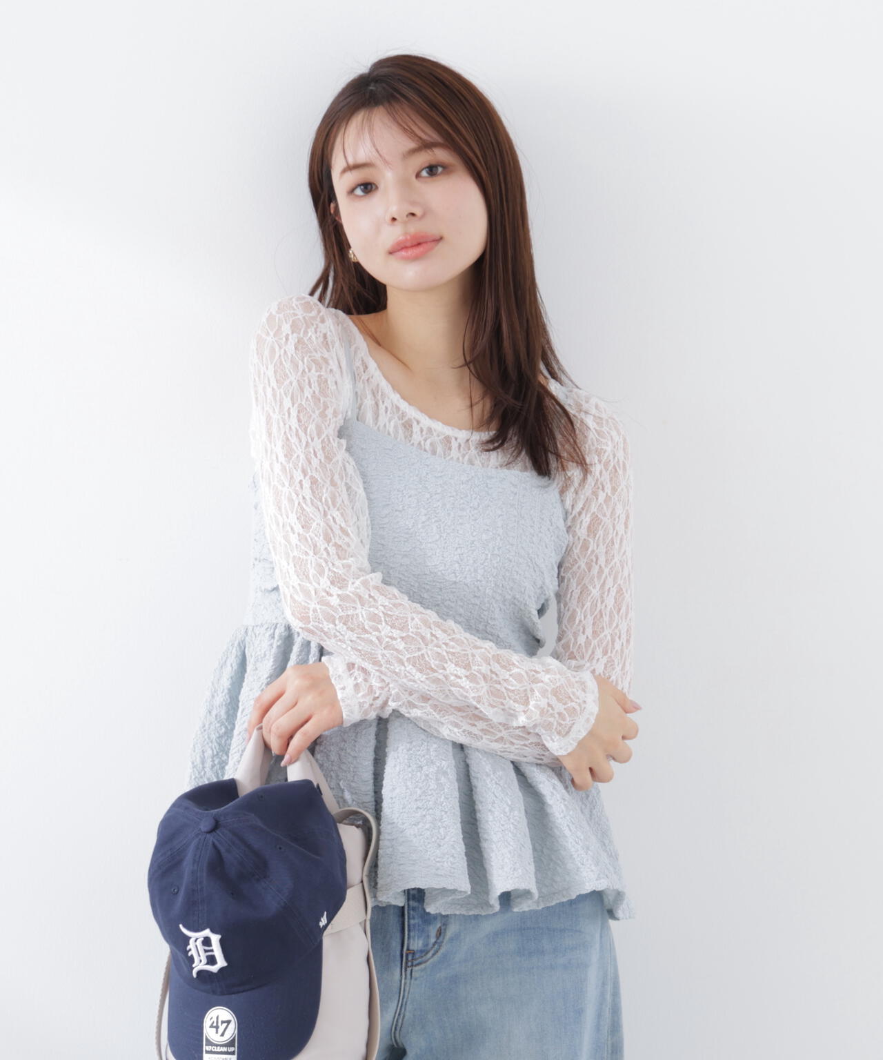 〈a/mie〉膨れジャガードビスチェ