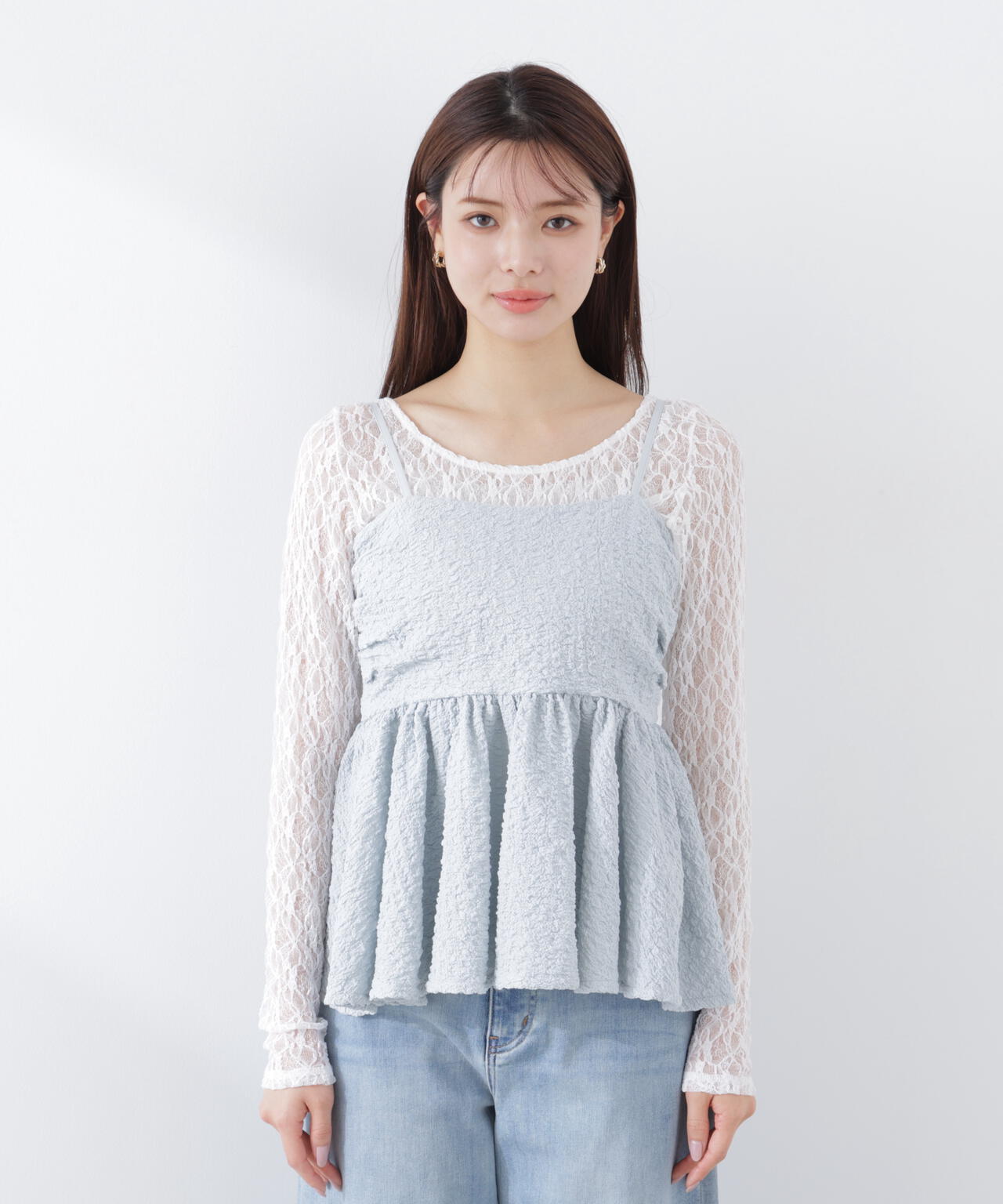 〈a/mie〉膨れジャガードビスチェ