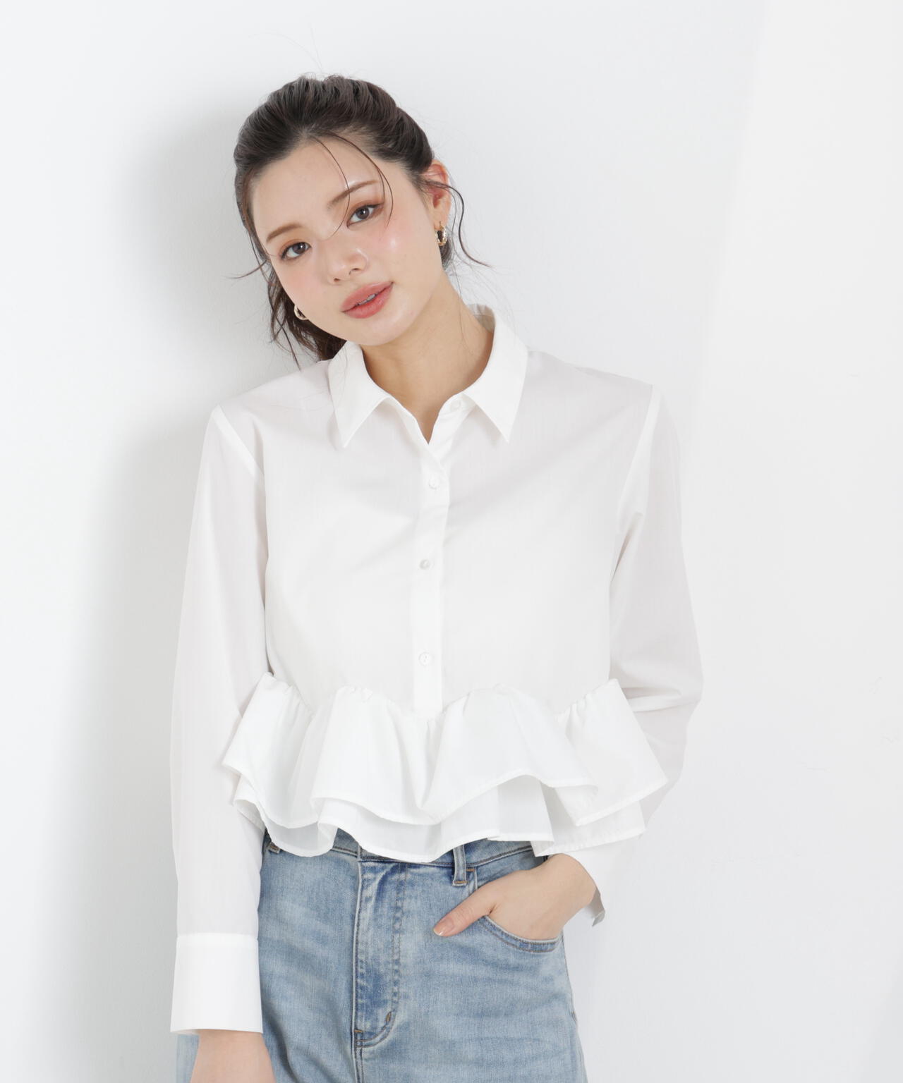 a/mie〉ホイップフリルシャツ | PROPORTION BODY DRESSING