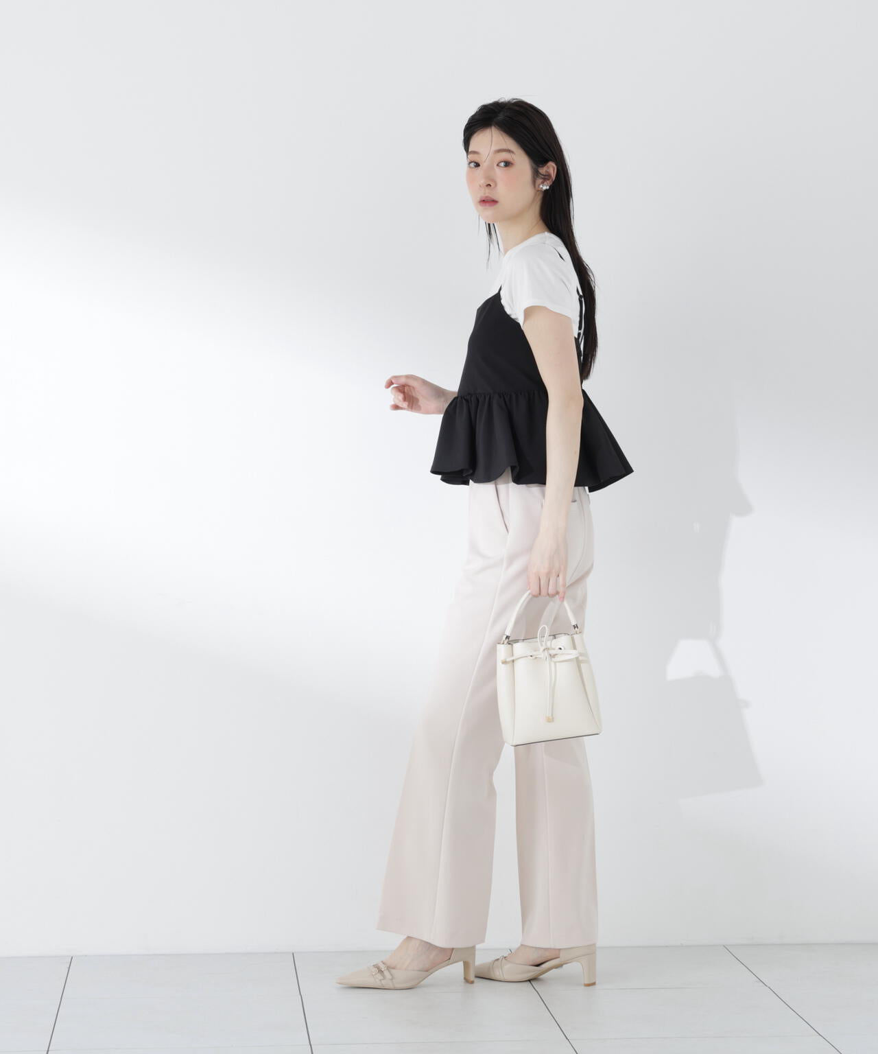 a/mie〉ペプラムデザインキャミソール | PROPORTION BODY DRESSING