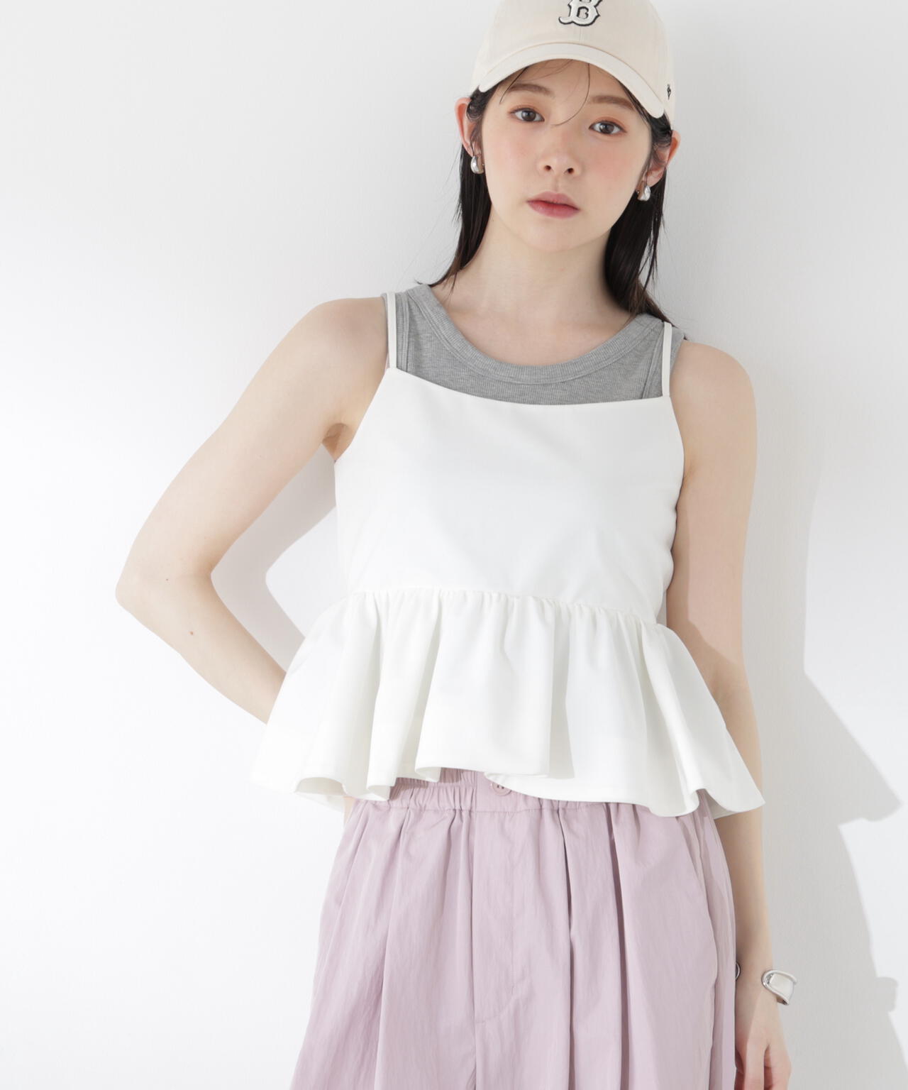 a/mie〉ペプラムデザインキャミソール | PROPORTION BODY DRESSING