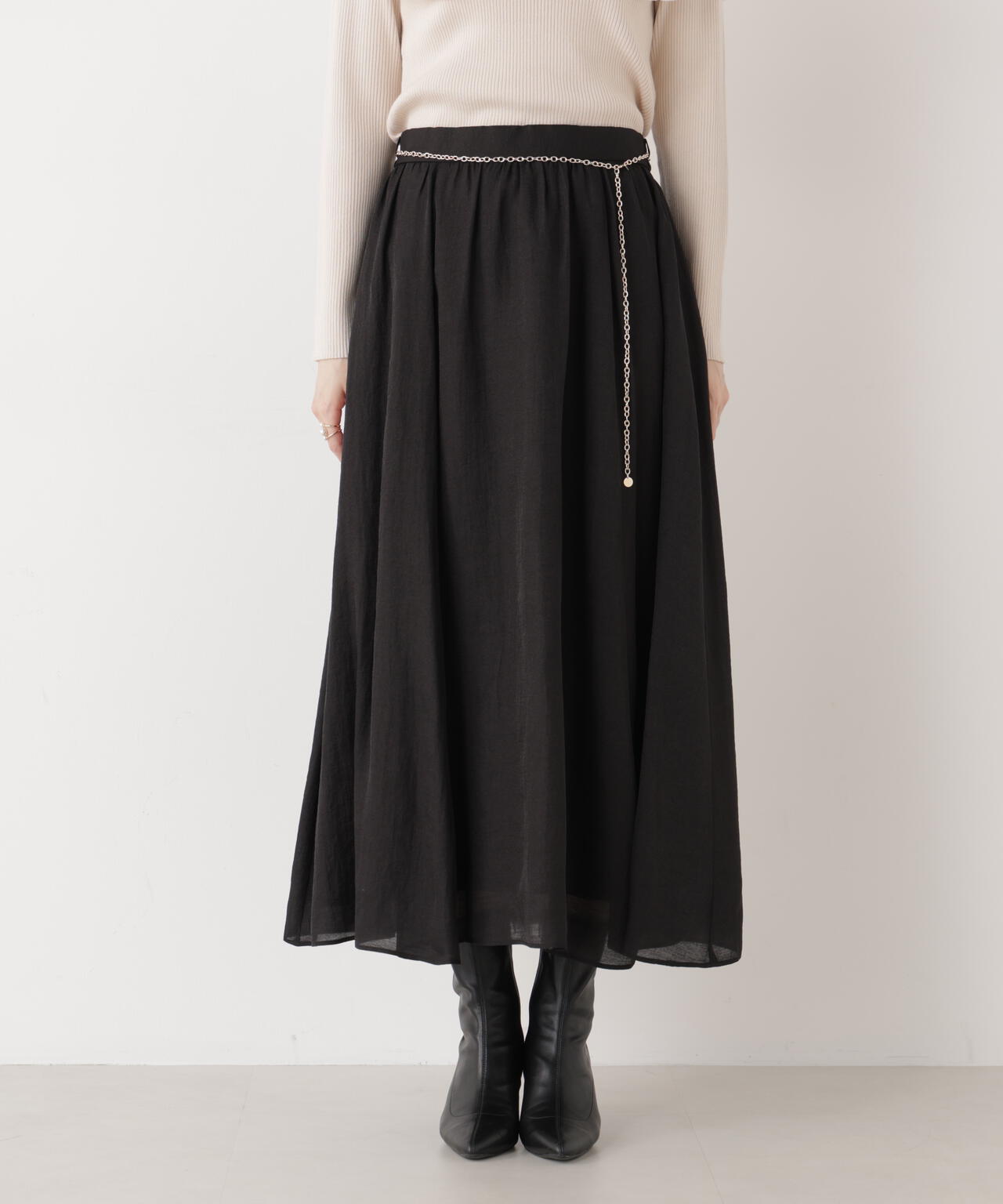 チェーン付きギャザースカート | PROPORTION BODY DRESSING