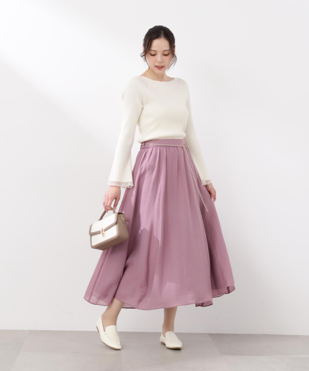チェーン付きギャザースカート | PROPORTION BODY DRESSING