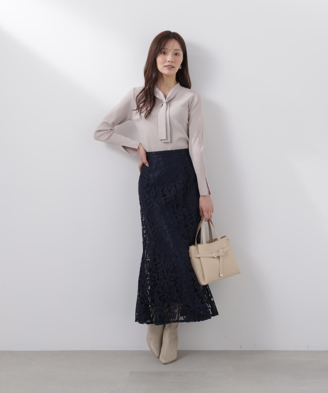 6/5～6/7 オンライン限定2buy10%OFF対象】レースマーメイドスカート
