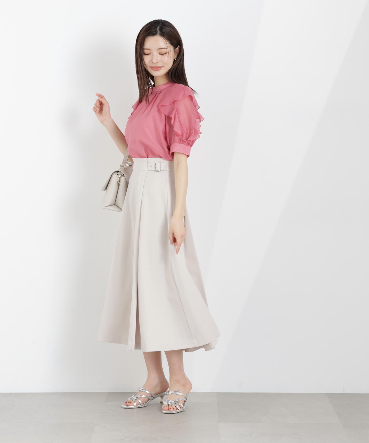 専用☆正規品☆美良品☆マイケルコース ボアブーツ＆アストラット スカート 麻混素材ドット柄フレアースカート - ベルーナ【公式】